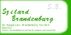 szilard brandenburg business card